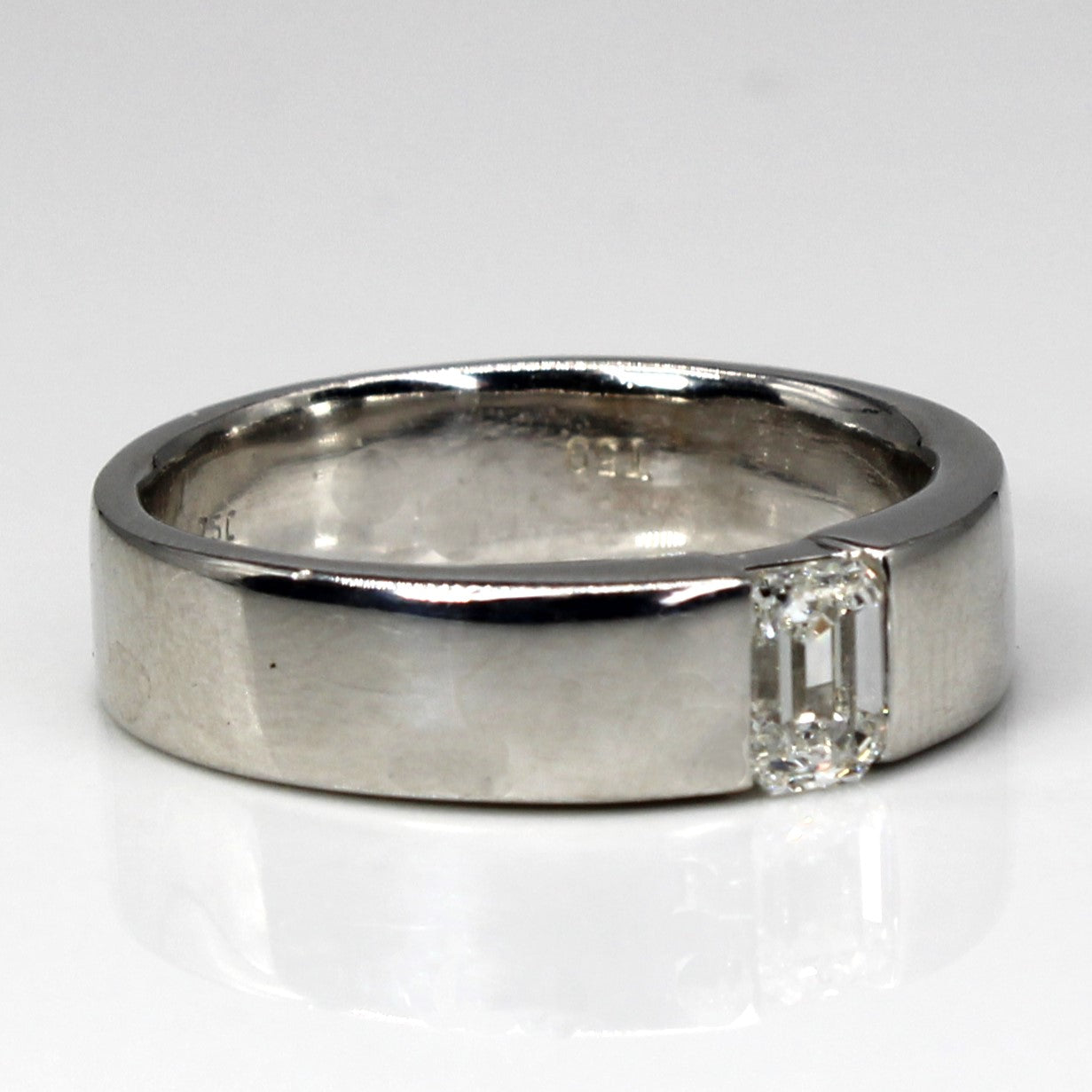 Tension Set Emerald Diamond Ring | 0.70ct | SZ 10 |
