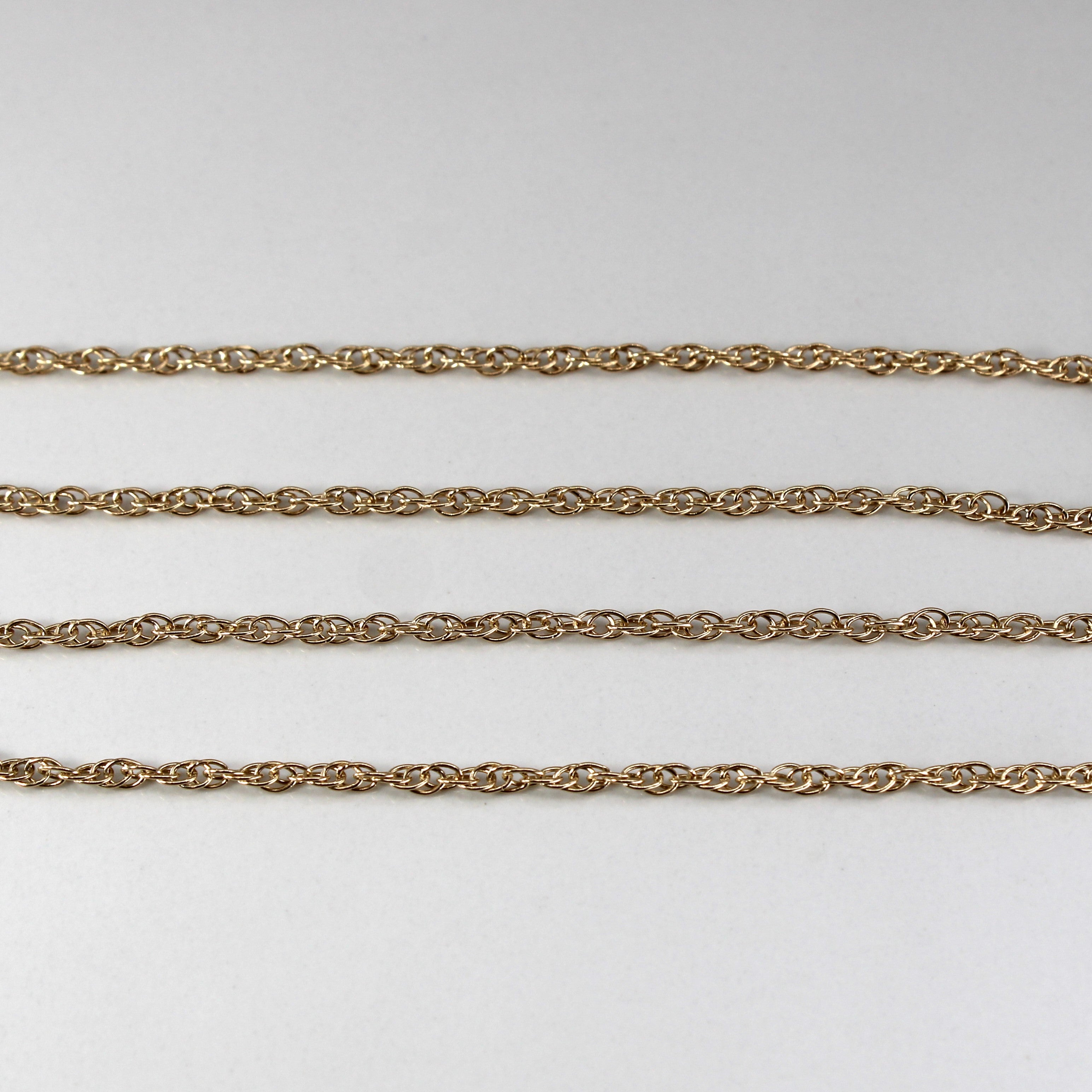 10k Yellow Gold Prince of Wales Chain | 24"|