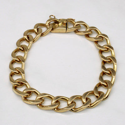 18k Yellow Gold Curb Link Bracelet | 7.5