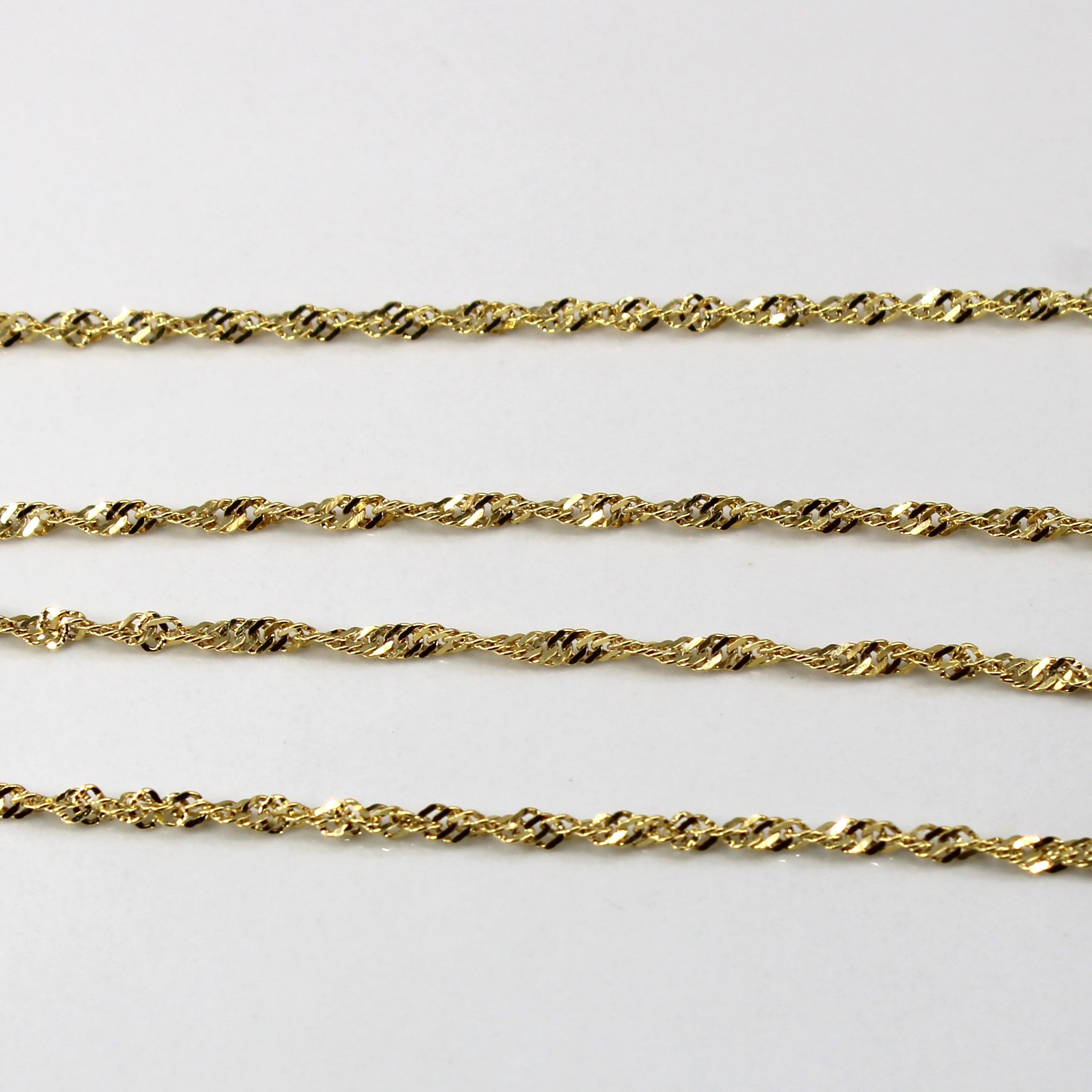 10k Yellow Gold Singapore Chain | 18"|