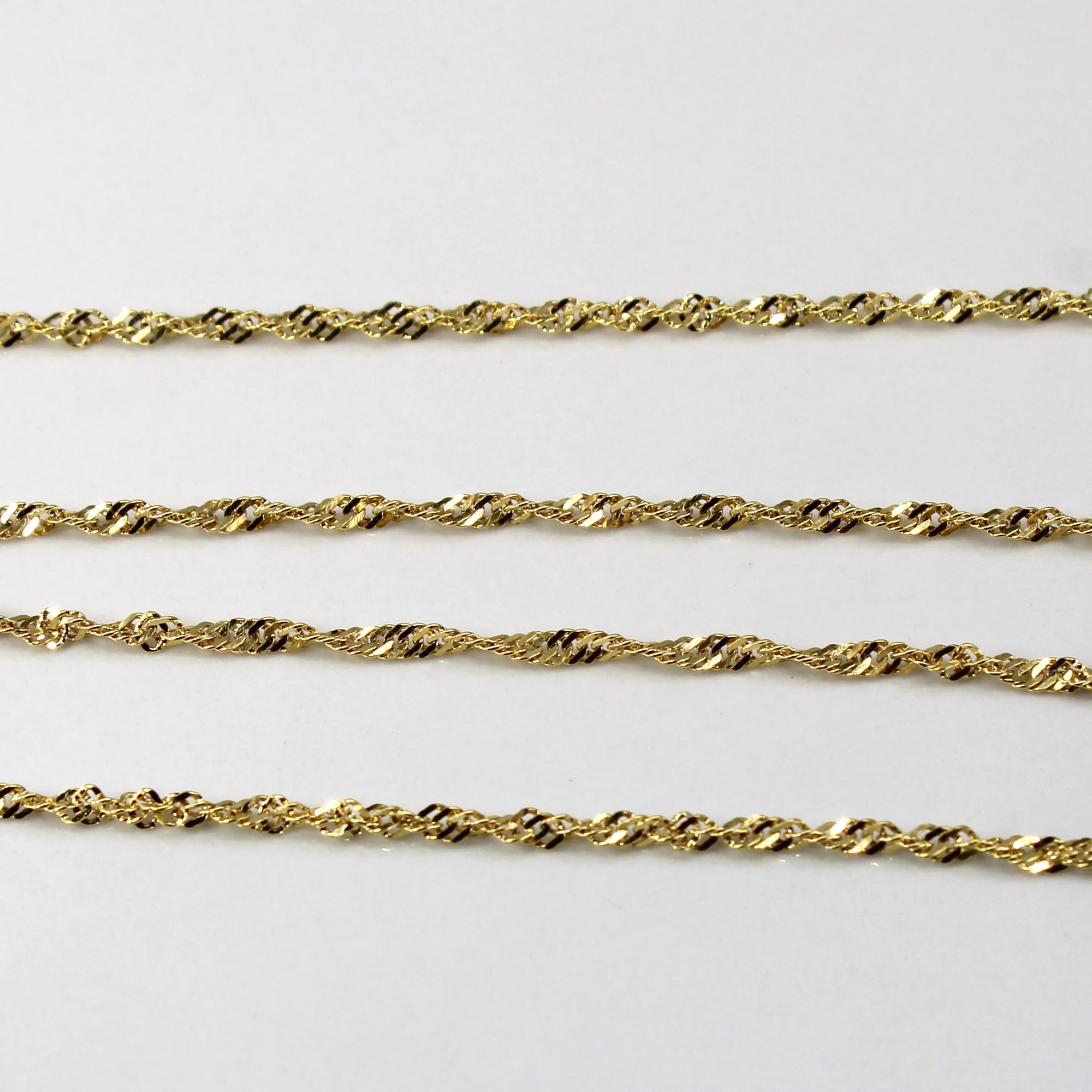 10k Yellow Gold Singapore Chain | 18