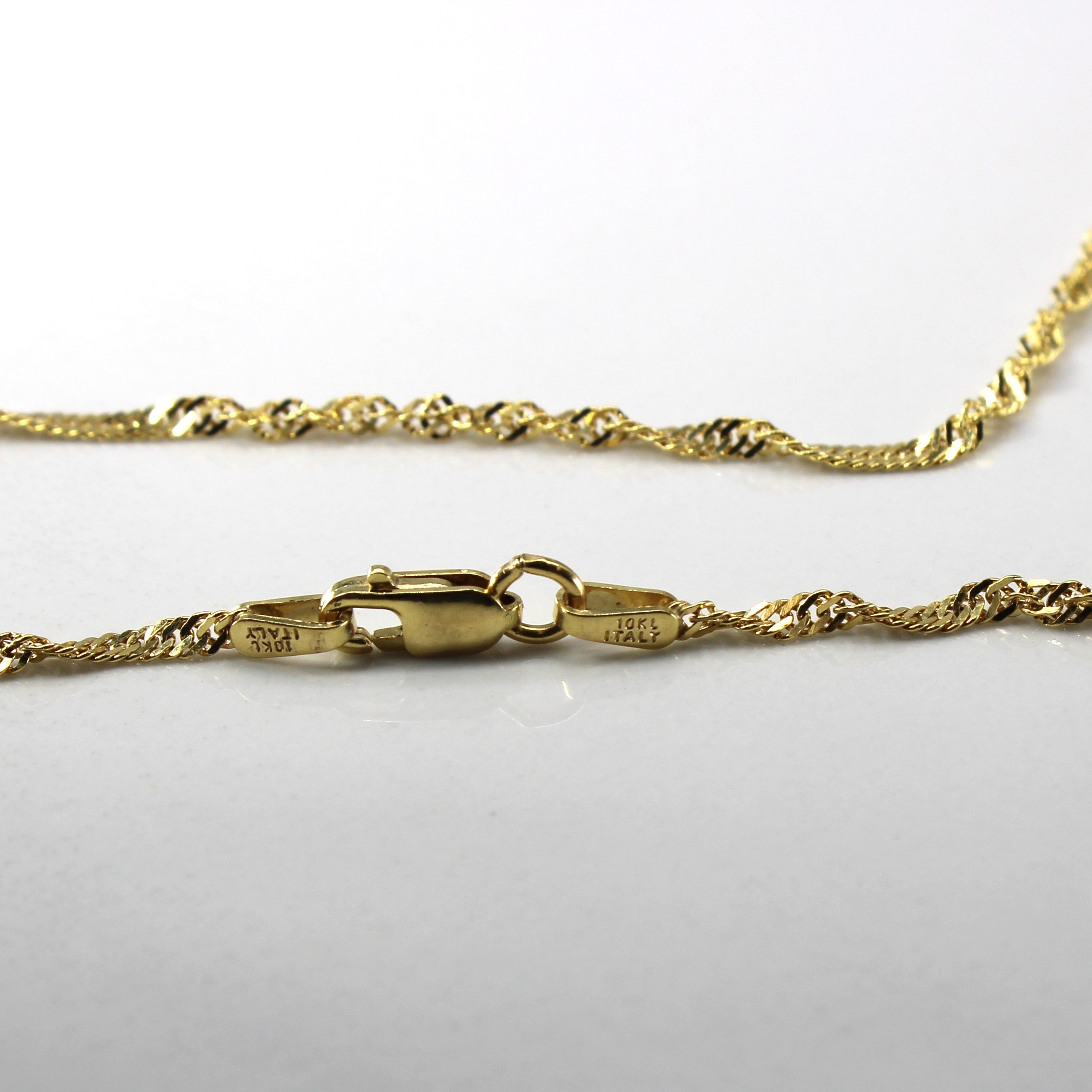 10k Yellow Gold Singapore Chain | 18"|