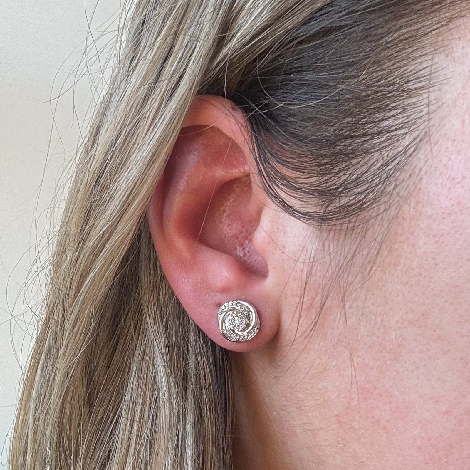 Diamond Cluster Stud Earrings | 0.15ctw |