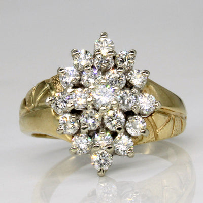 Diamond Cocktail Ring | 1.10ctw | SZ 6.5 |