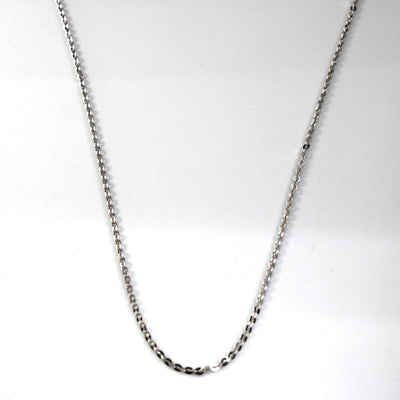 18k White Gold Rolo Chain | 16