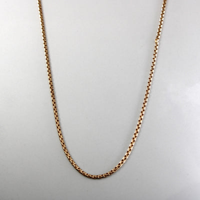 10k Yellow Gold Box Chain | 23
