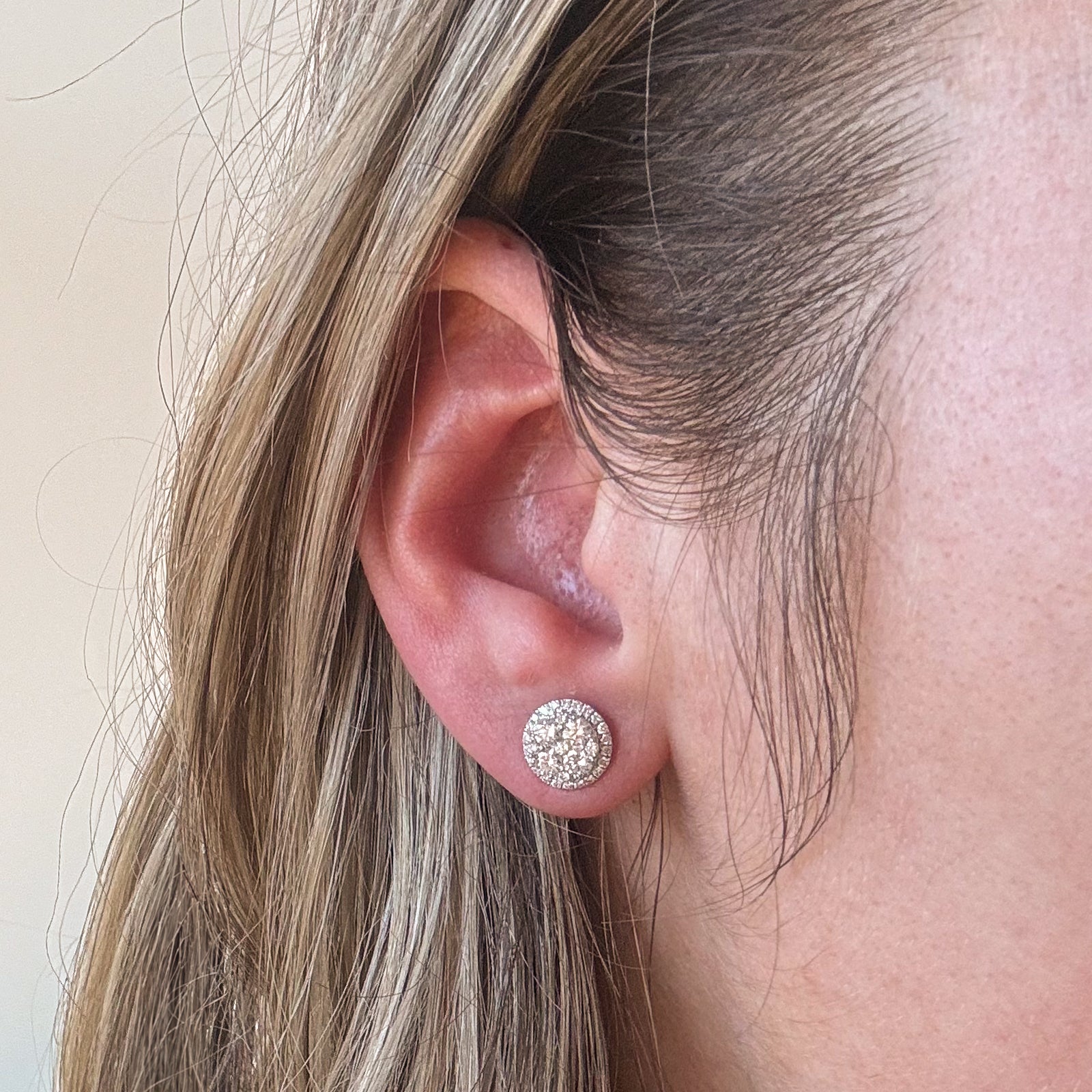 Diamond Cluster Halo Earrings | 0.90ctw |