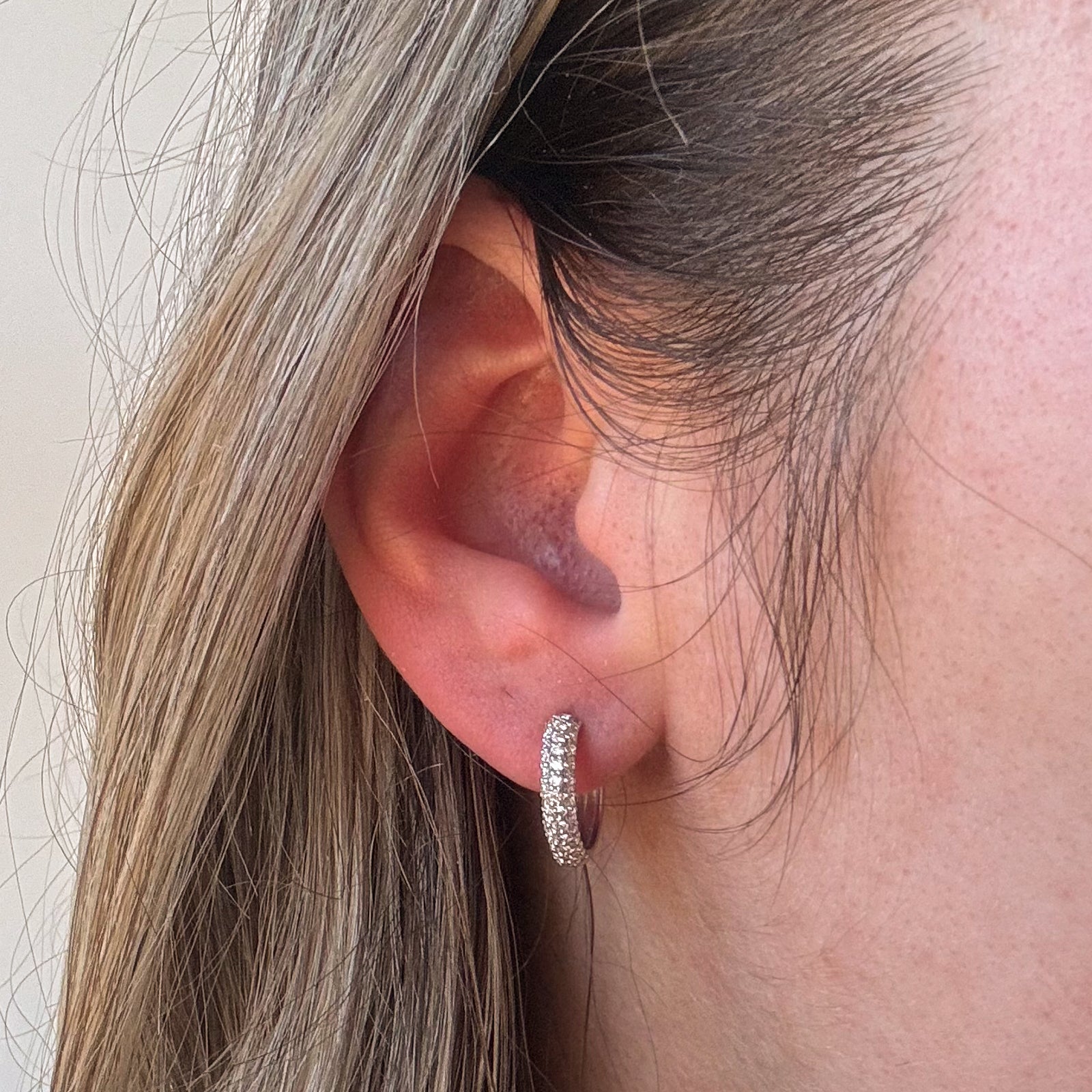 Pavé Set Diamond Hoop Earrings | 0.70ctw |