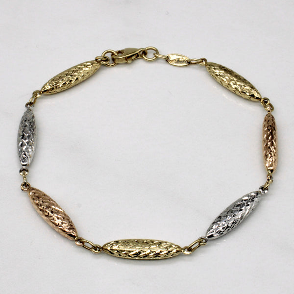10k Tri Tone Gold Bracelet | 7