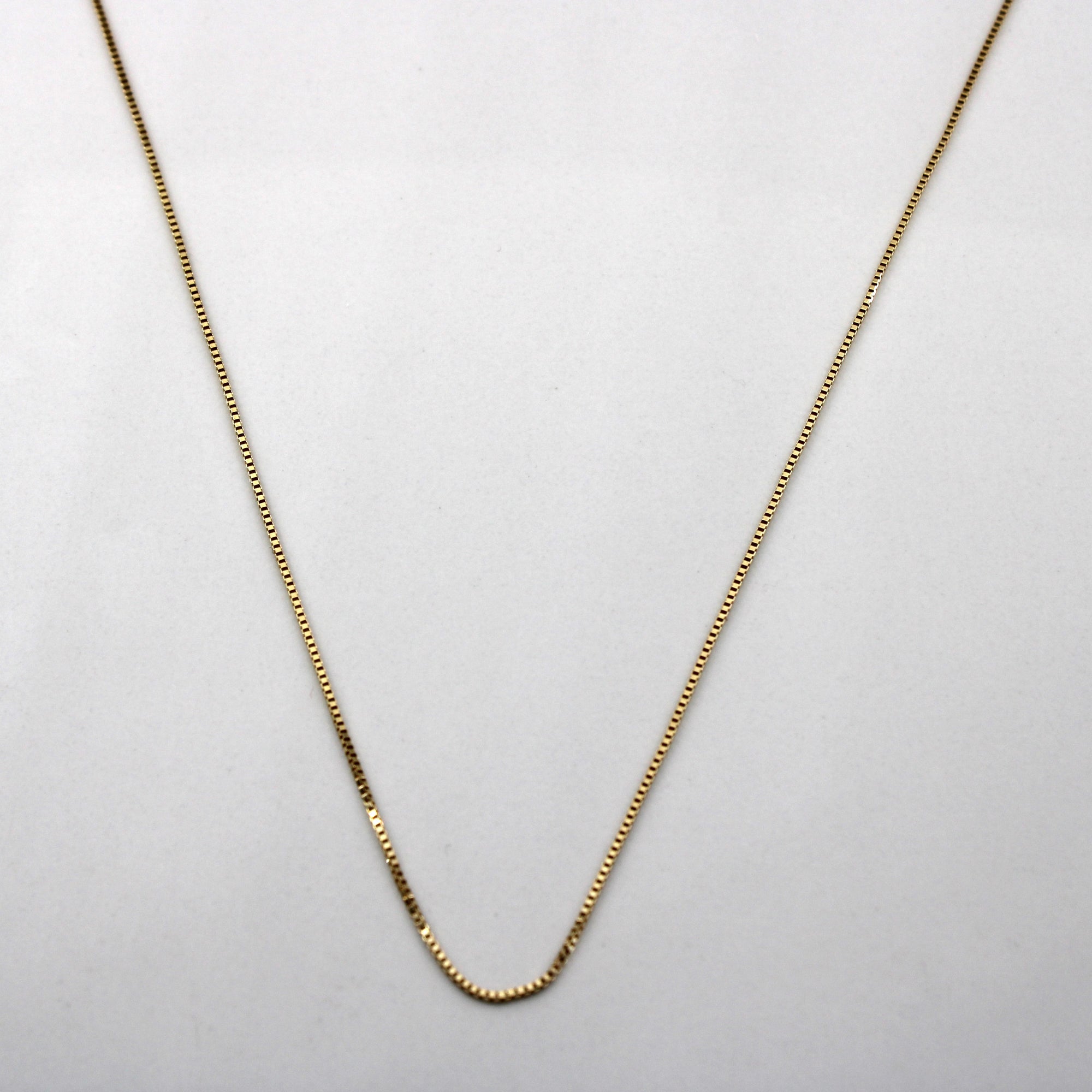 14k Yellow Gold Box Chain | 18