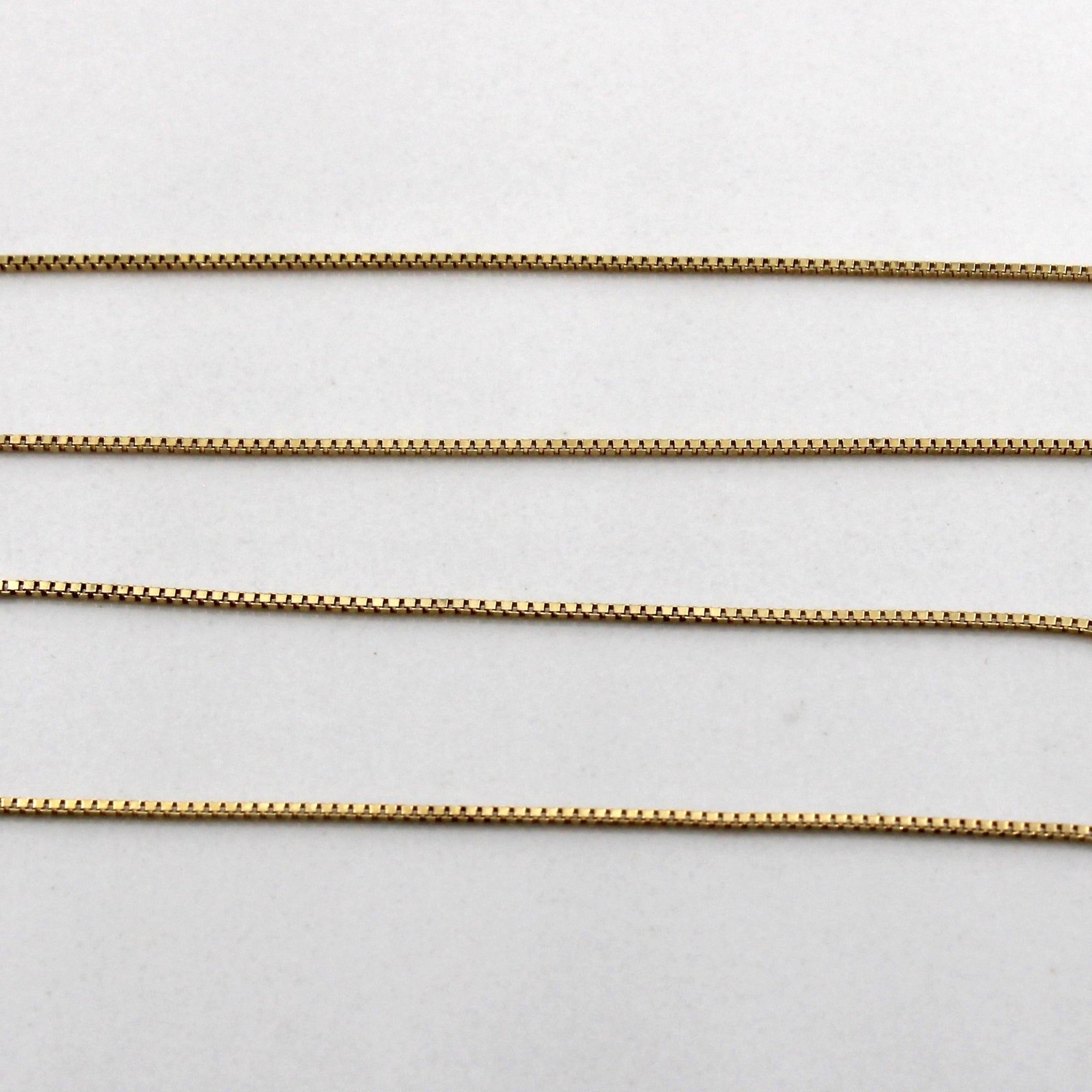 14k Yellow Gold Box Chain | 18