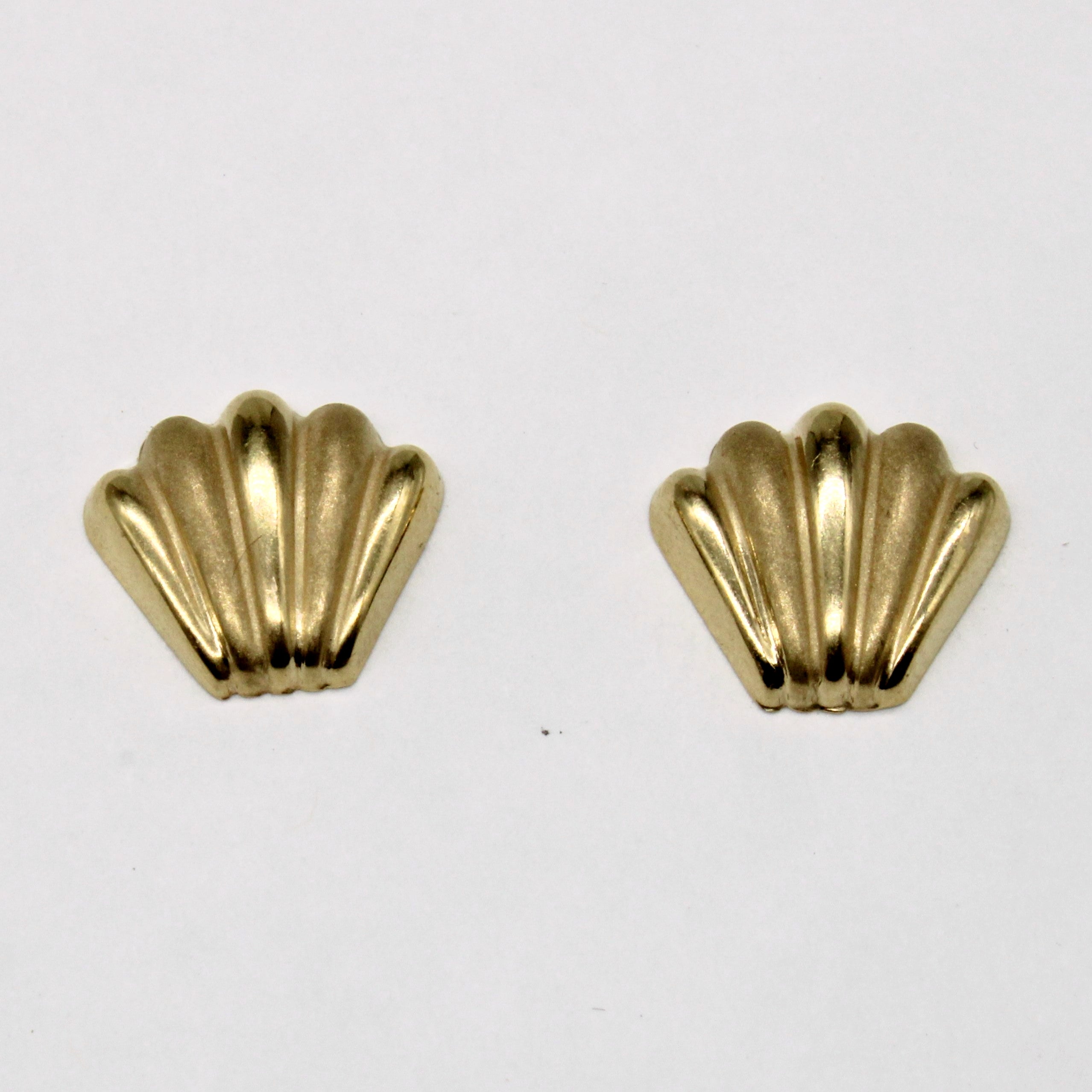 Boucles d'oreilles coquillage en or jaune 14 carats 