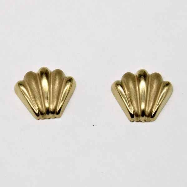 14k Yellow Gold Seashell Earrings