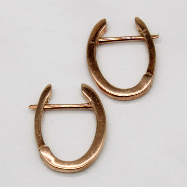 9k Rose Gold Huggie Earrings