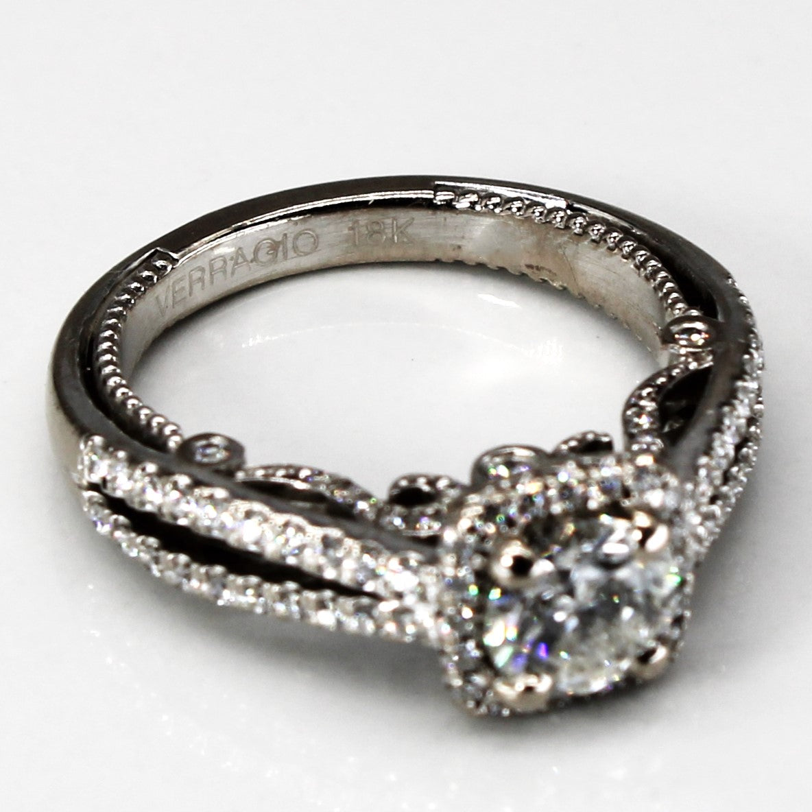 Cathedral Set Halo Diamond Engagement Ring | 1.26ctw SI2/I1 H/I | SZ 5.5 |