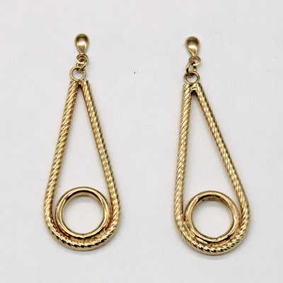 10k Yellow Gold Drop Earrings