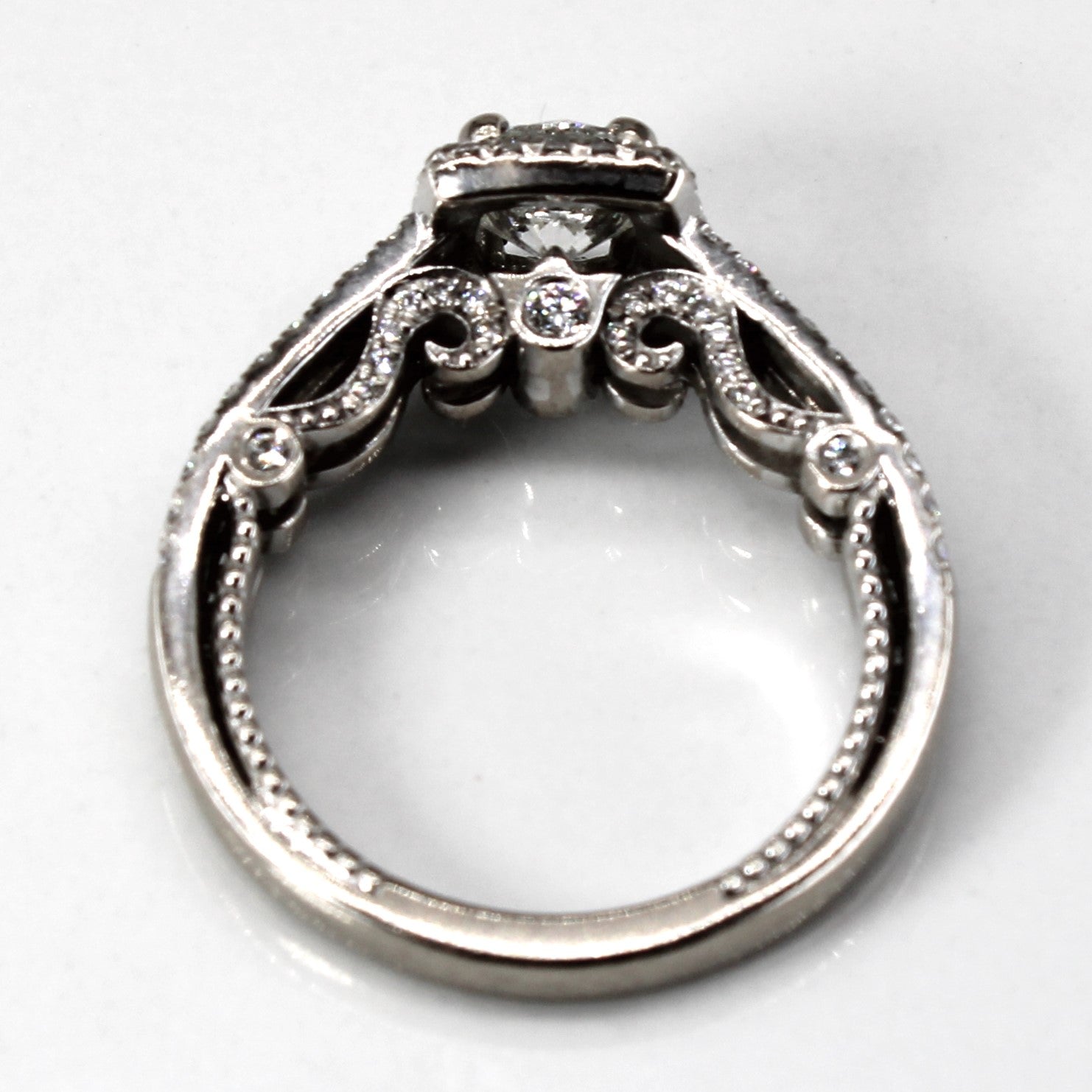 Cathedral Set Halo Diamond Engagement Ring | 1.26ctw SI2/I1 H/I | SZ 5.5 |