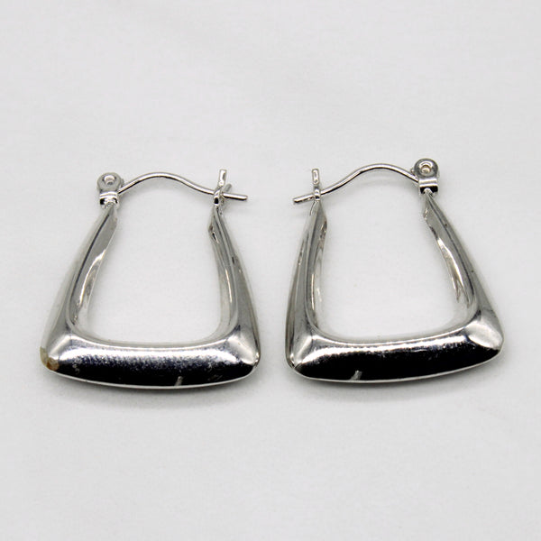 14k White Gold Hoop Earrings