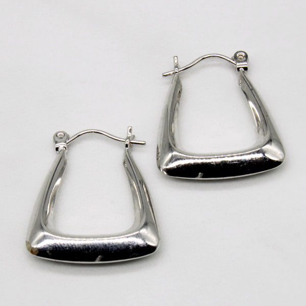 14k White Gold Hoop Earrings