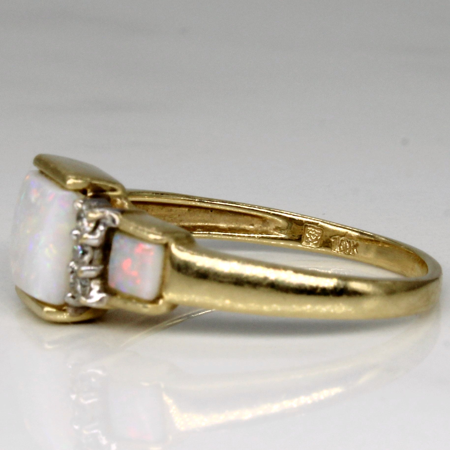 Opal & Diamond Cocktail Ring | 0.60ctw, 0.06ctw | SZ 7 |