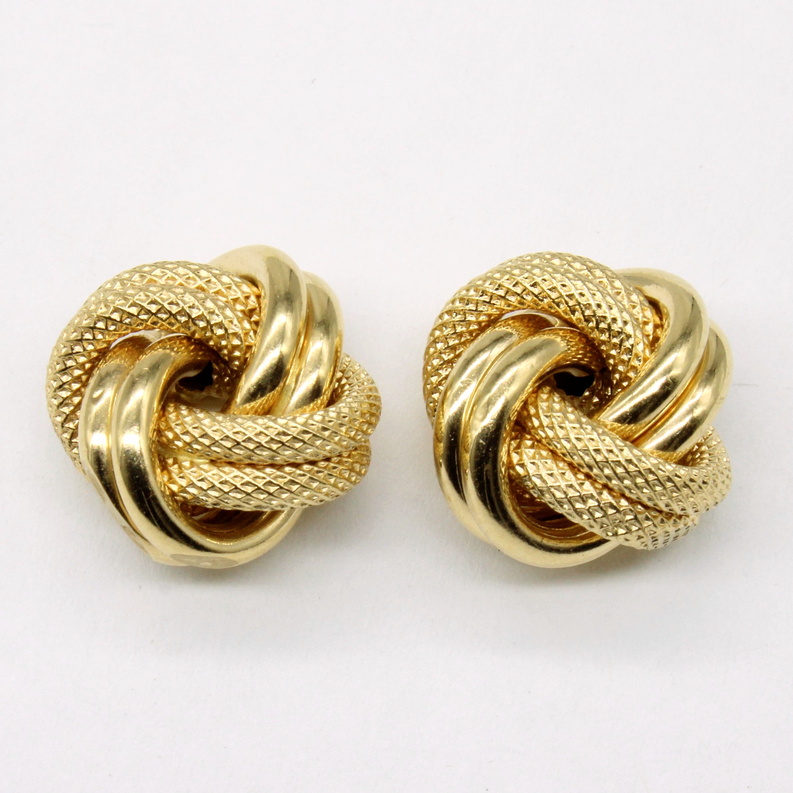 Boucles d'oreilles nœud en or jaune 18 carats 