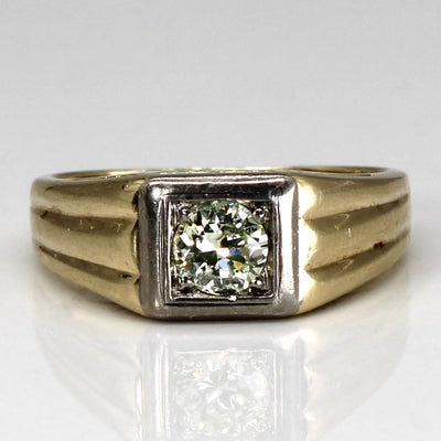 Flush Set Solitaire Diamond Ring | 0.57ct | SZ 9.5 |