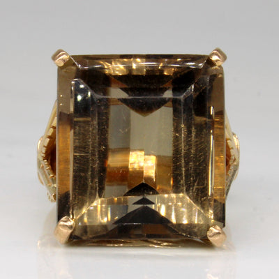 Smoky Quartz Cocktail Ring | 19.10ct | SZ 6.5 |