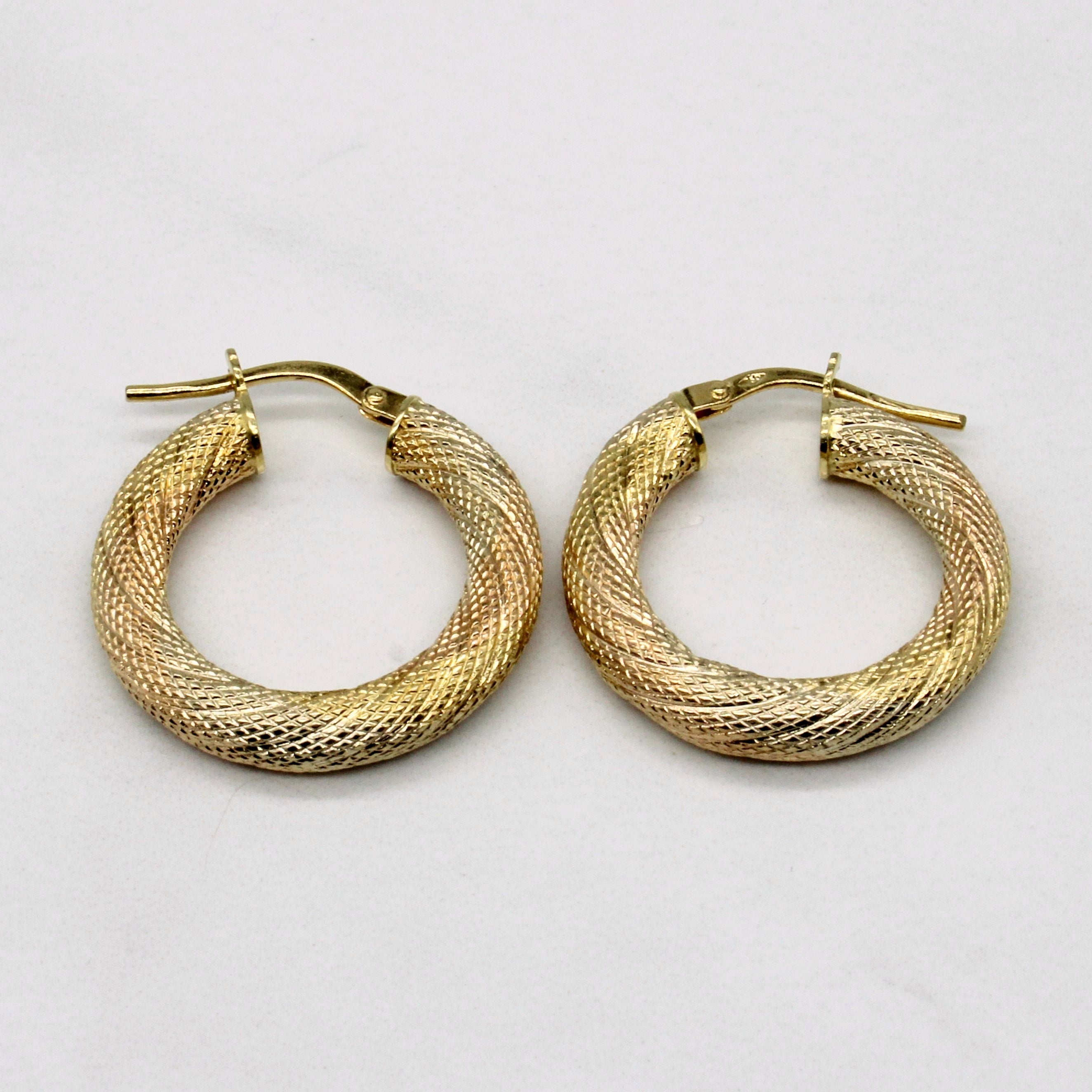 18k Tri Tone Gold Hoop earrings