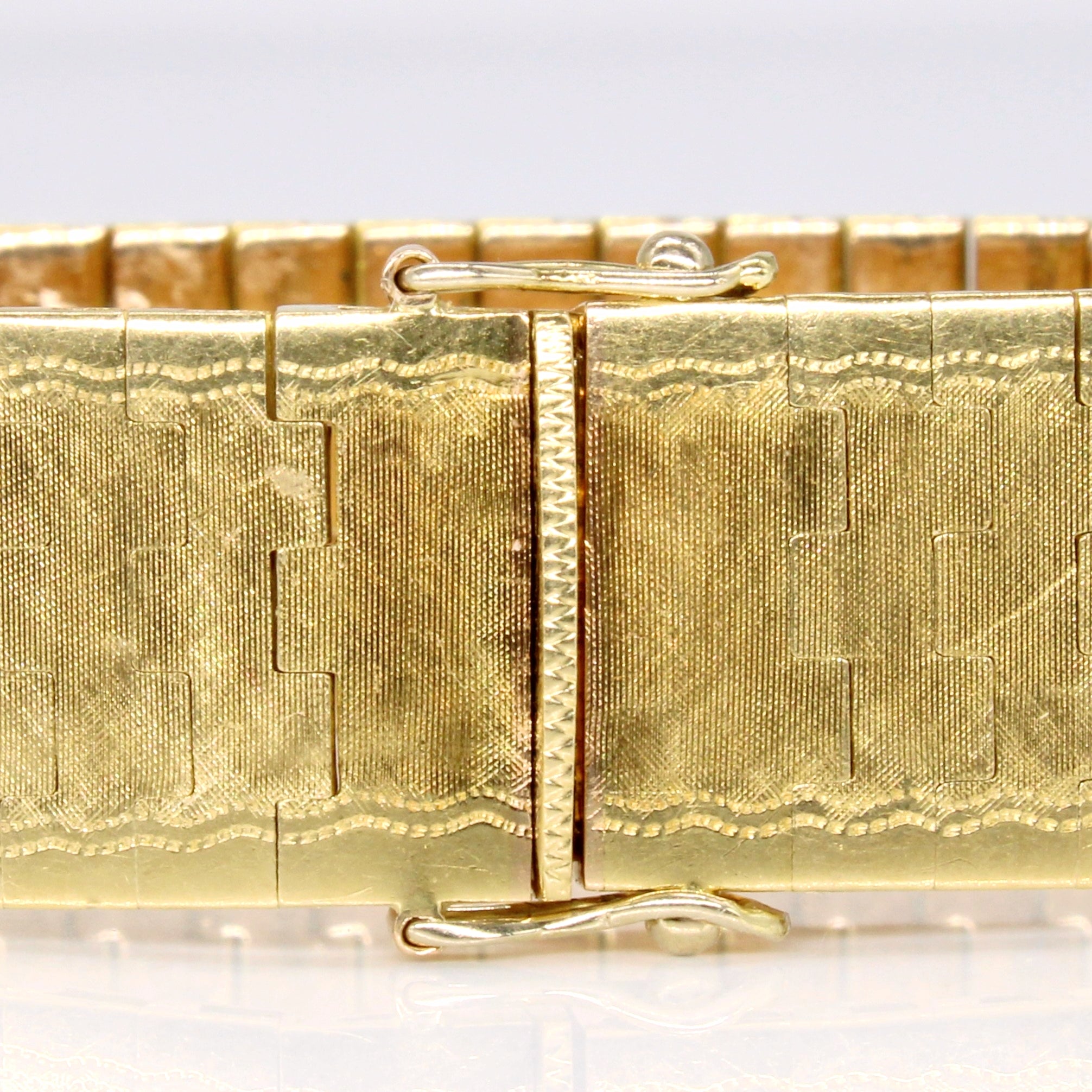 Bracelet vintage italien en or jaune 18 carats | 7,5" | 