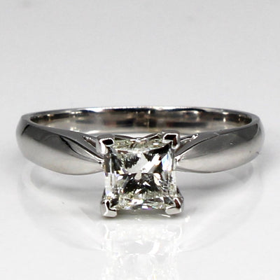 Prong Set Solitaire Princess Canadian Diamond Ring | 1.00ct SI2 I-J | SZ 6 |