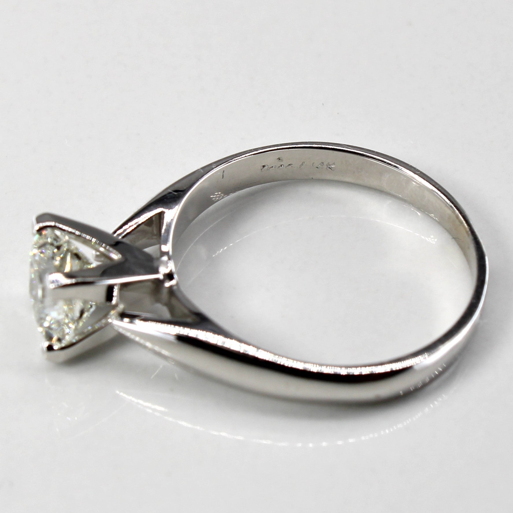 Prong Set Solitaire Princess Canadian Diamond Ring | 1.00ct SI2 I-J | SZ 6 |
