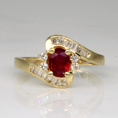 Ruby & Diamond Cocktail Ring | 0.35ct, 0.26ctw | SZ 6.5 |