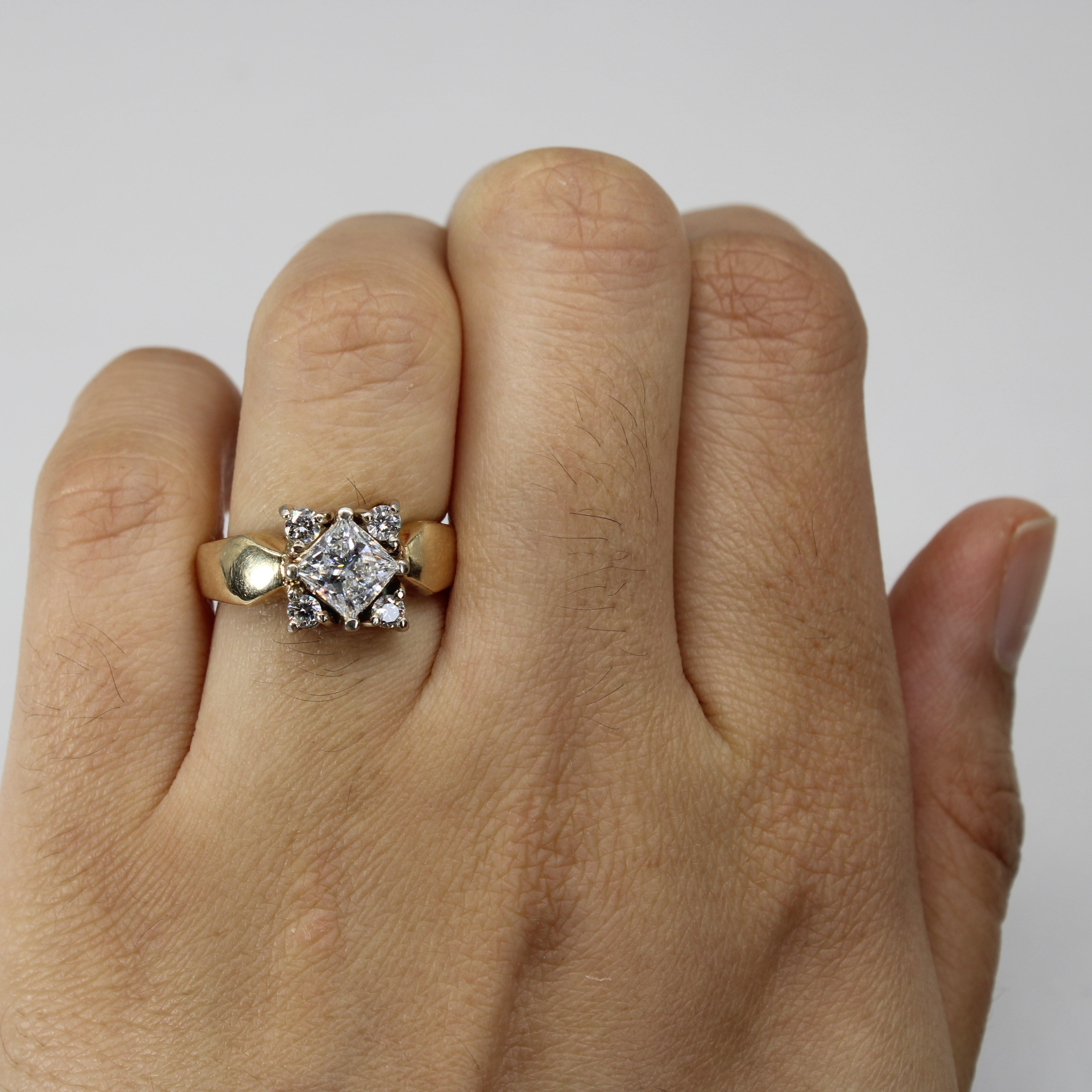 Five Stone Diamond Engagement Ring | 1.26ctw SI2 F | SZ 6 |