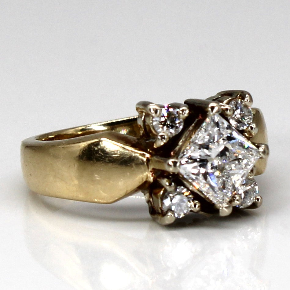 Five Stone Diamond Engagement Ring | 1.26ctw SI2 F | SZ 6 |