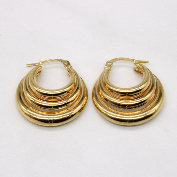 9k Yellow Gold Hoop Earrings