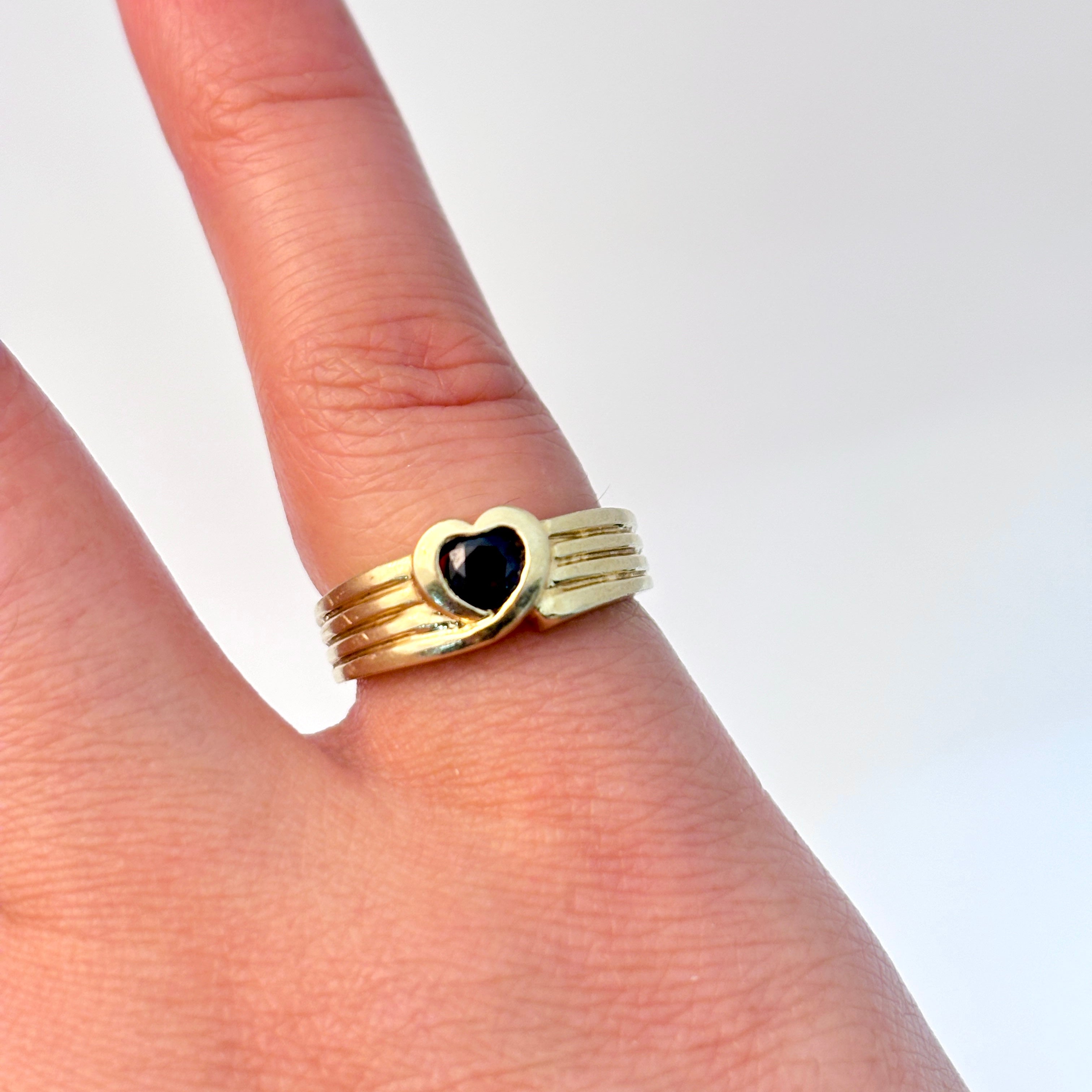 Bague en or jaune 14 carats et saphir | 0,35 ct | Taille 5 