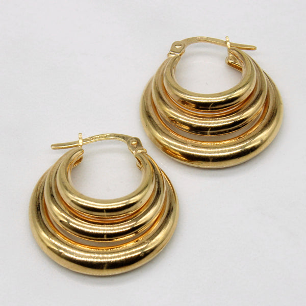 9k Yellow Gold Hoop Earrings