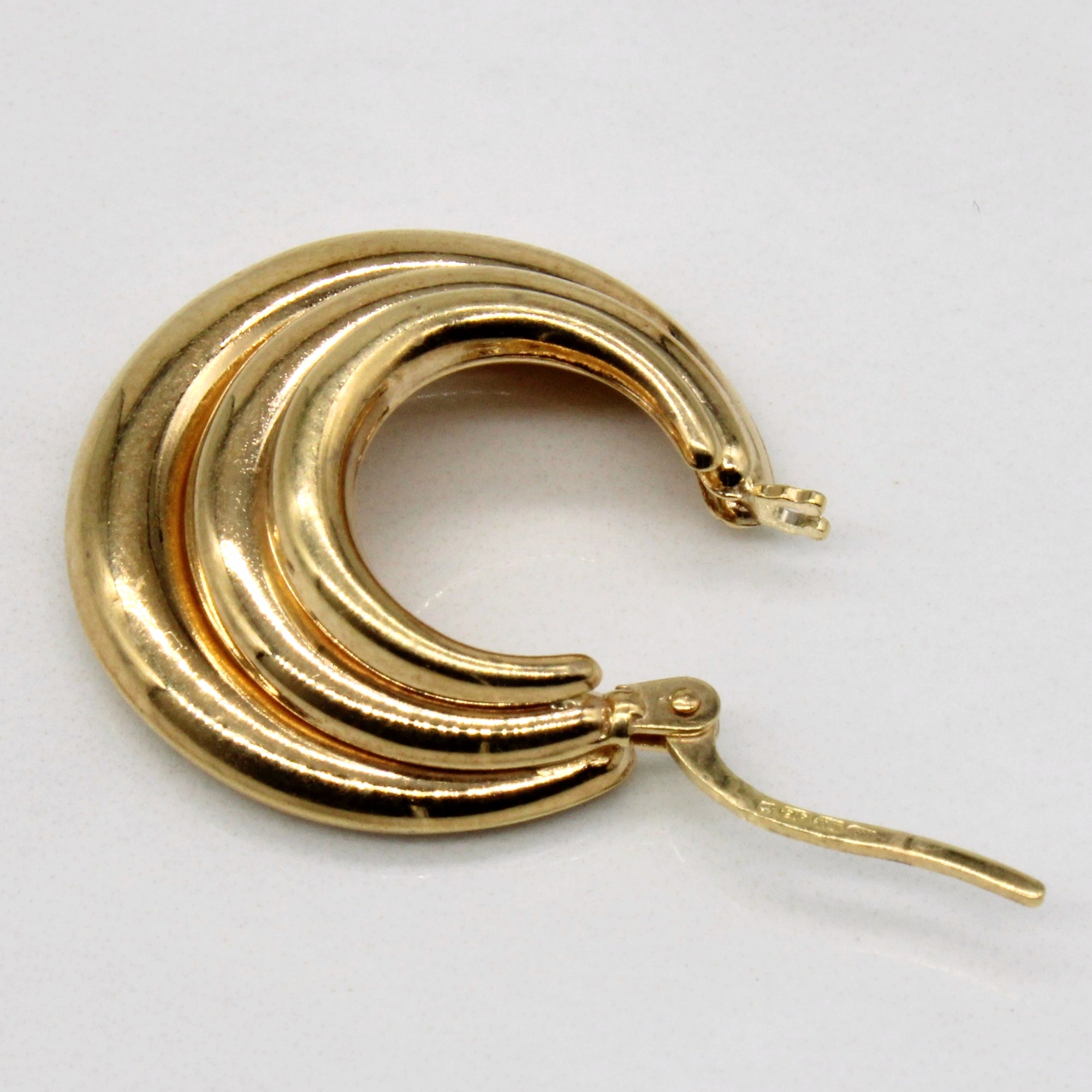 9k Yellow Gold Hoop Earrings