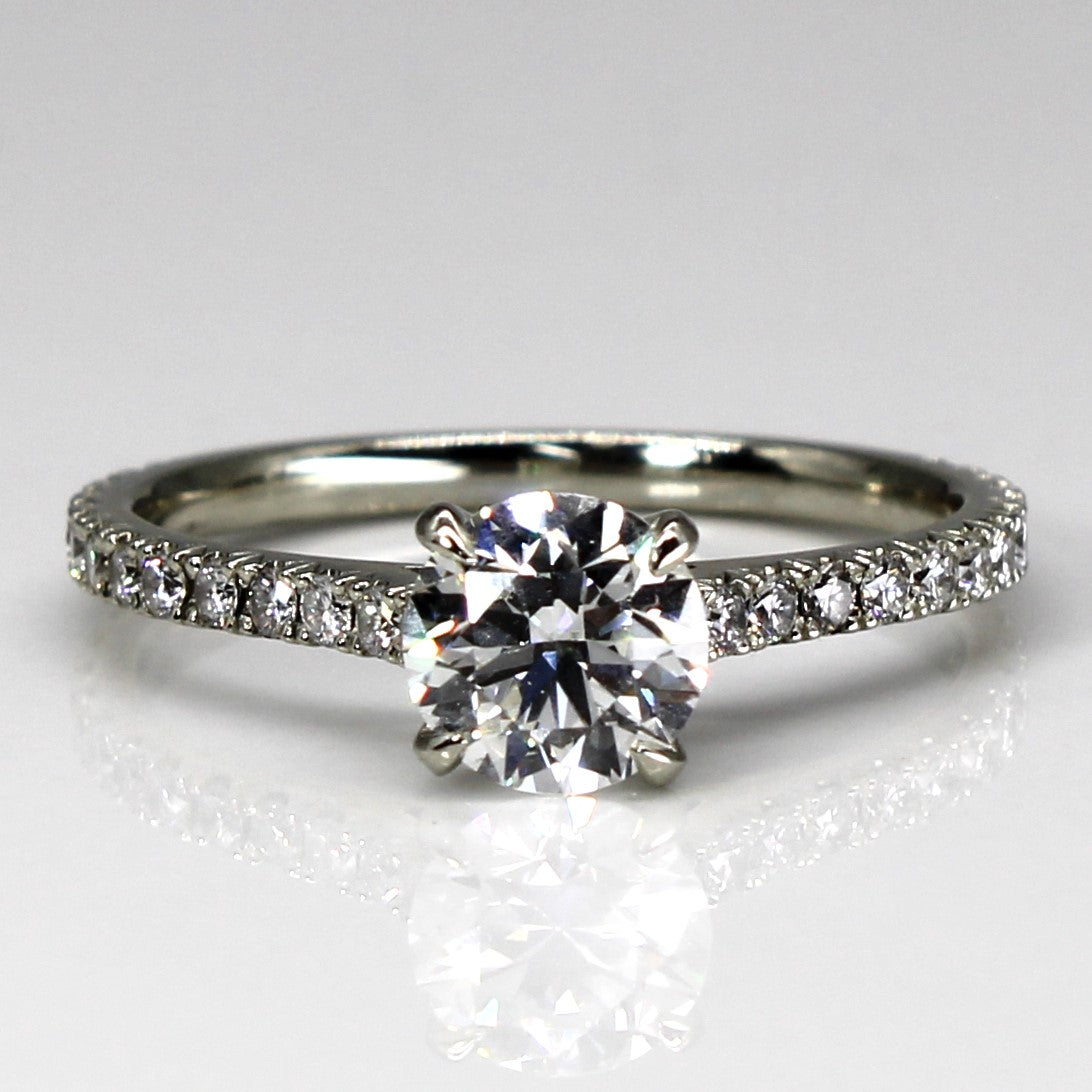 Solitaire with Accents Diamond Engagement Ring | 1.65ctw SI1 F | SZ 9.5 |