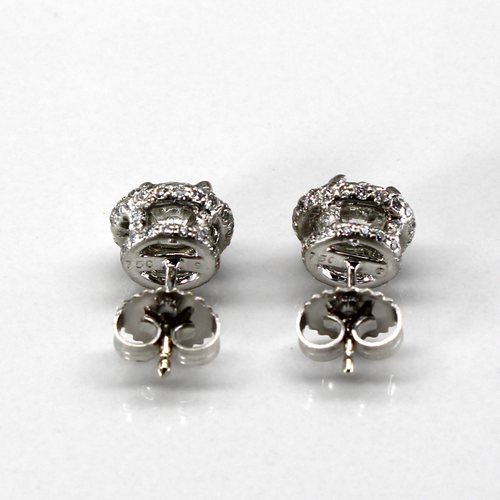 Halo Diamond Stud Earrings | 2.02ctw SI2/I1 G/H |