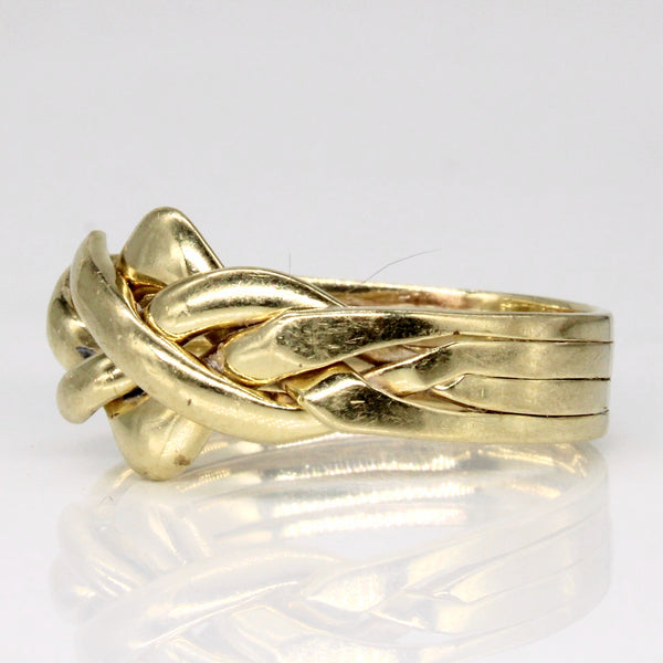10k Yellow Gold Solved Puzzle Ring | SZ 10.25 |