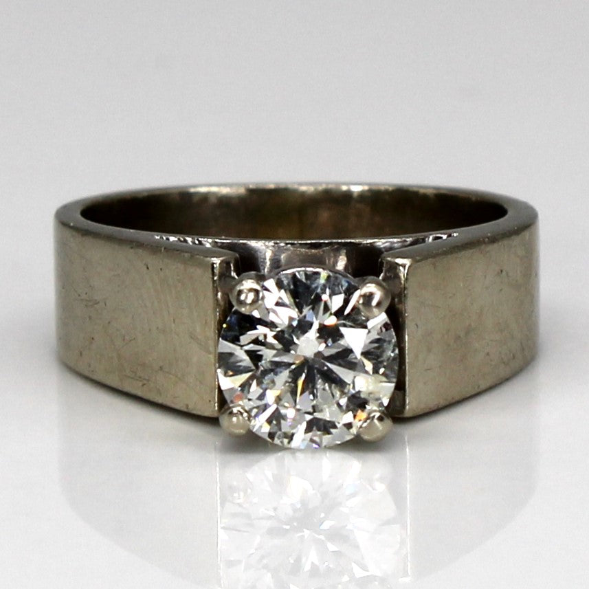Tapered Solitaire Diamond Ring | 0.92ct I1/I2 I/J | SZ 4.25 |