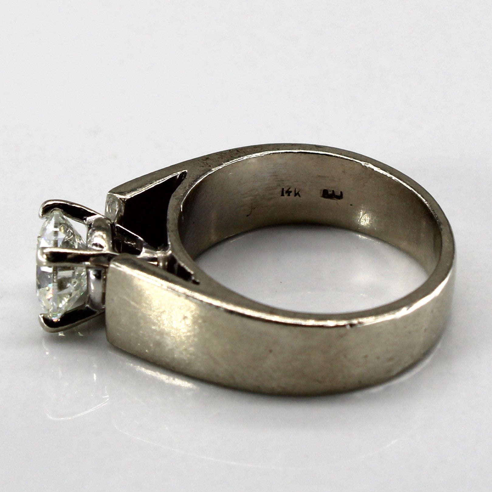 Tapered Solitaire Diamond Ring | 0.92ct I1/I2 I/J | SZ 4.25 |