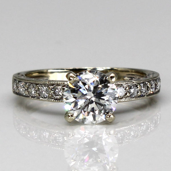 Solitaire with Accents Diamond Engagement Ring | 1.27ctw | SZ 4.5 |
