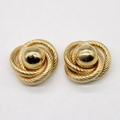 14k Yellow Gold Knot Earrings