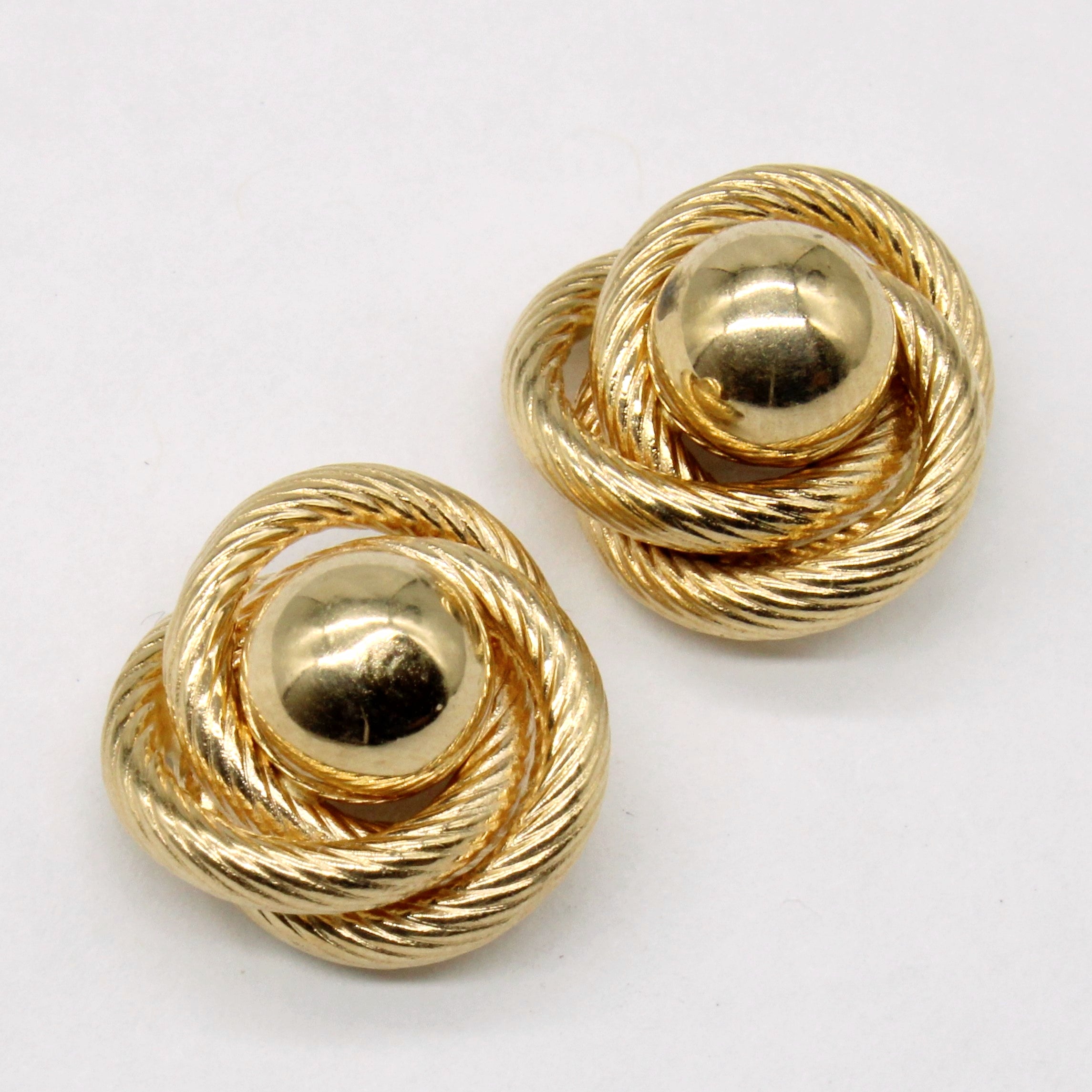 14k Yellow Gold Knot Earrings