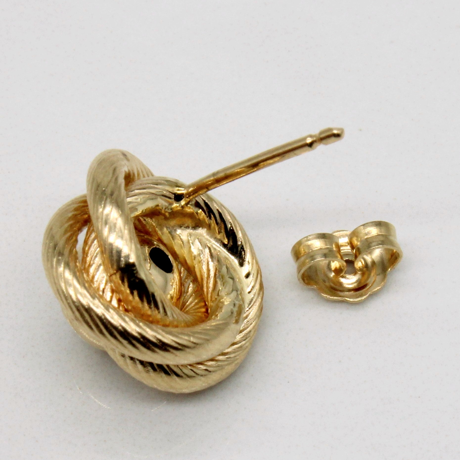 14k Yellow Gold Knot Earrings