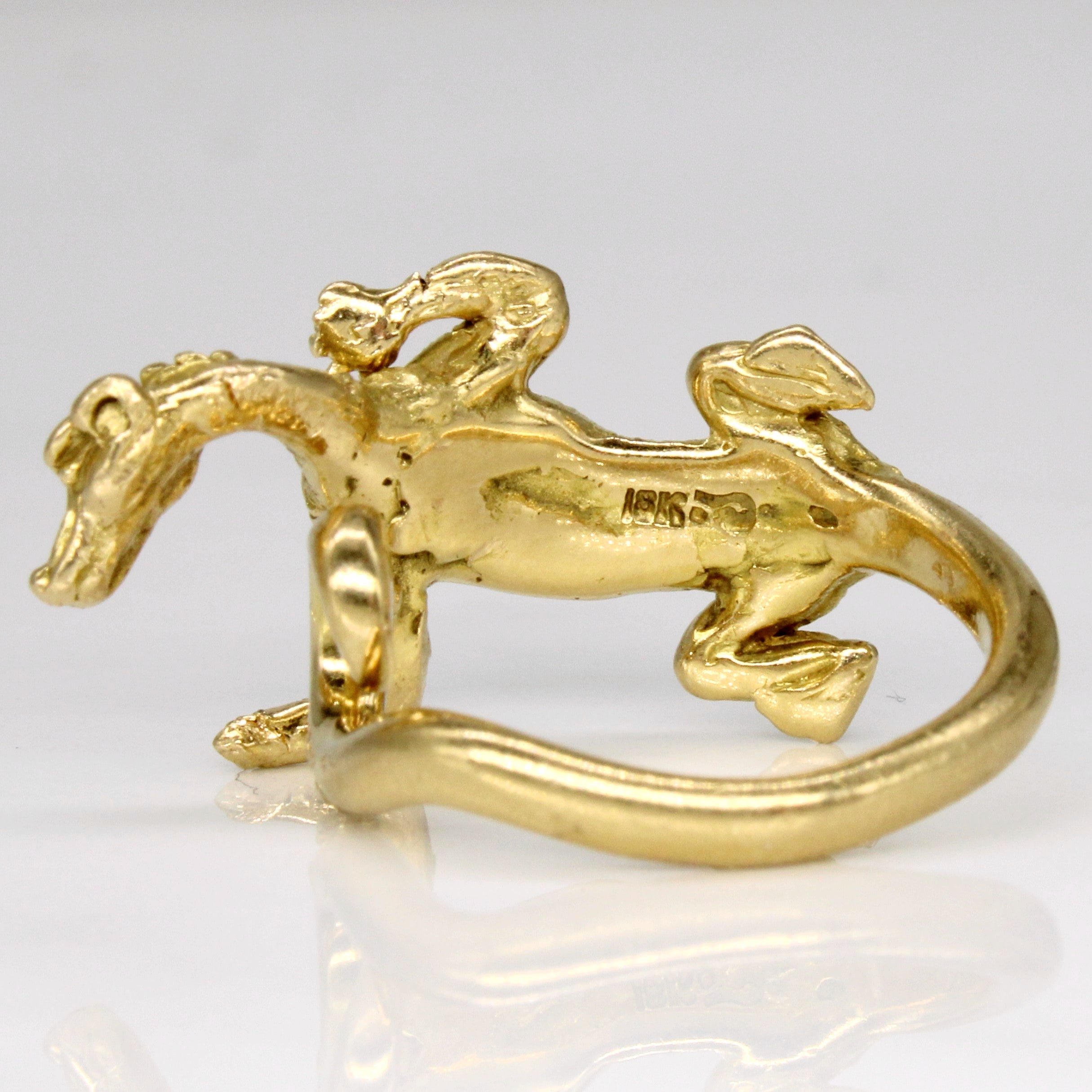 18k Yellow Gold Dragon Ring | SZ 6.25 |