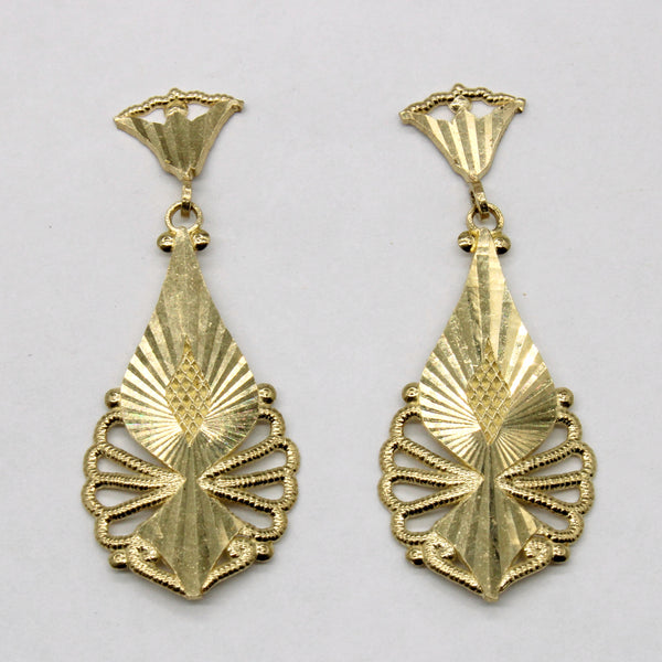 10k Yellow Gold Drop Earrings