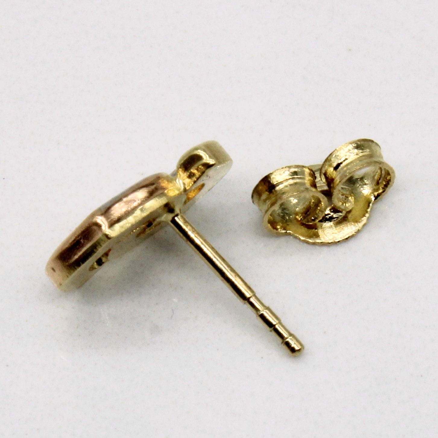 18k Tri Tone Gold Earrings